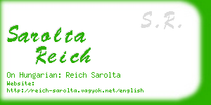 sarolta reich business card